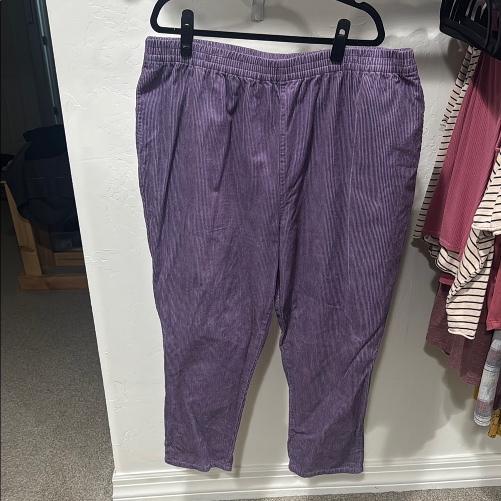 Lucy and Yak purple Billie corduroy trousers